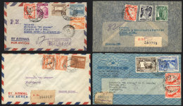 36 Covers Sent To Argentina Between 1939 And 1947, Several Are Registered, Nice Postages, VF Quality! - Pérou