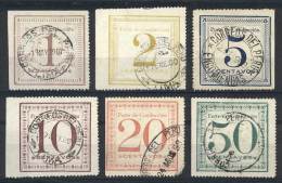 Sc.Q1/Q6, 1897 Complete Used Set Of 6 Values, VF Quality, Very Rare! - Pérou