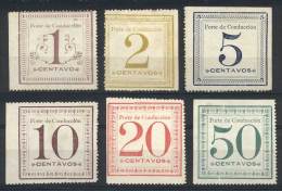 Sc.Q1/Q6, 1897 Complete Unused Set Of 6 Values, VF Quality, Very Rare! - Pérou