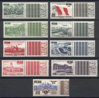 Yvert 87/95 WITHOUT OVERPRINT, 1949 Unissued Set Of VI UPAE Congress, Compl. Set Of 9 Values, Mint Never Hinged,... - Perù
