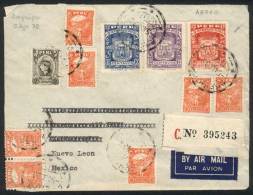 Yvert 271/2 + A.3, 1932 Piura 400th Anniv., The Complete Set + Other Values Franking A Front Of Registered Cover... - Pérou