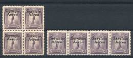 Yvert 1, "El Marinerito", 1927 50c., Block Of 4 Of FIRST PRINTING And Strip Of 4 Of The SECOND Printing, VF... - Peru