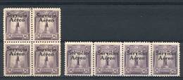 Yvert 1, "El Marinerito", 1927 50c., Block Of 4 Of FIRST PRINTING And Strip Of 4 Of The SECOND Printing, VF... - Perù