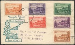 Cover Sent To Sydney On 10/JUN/1947 With Multicolored Postage Of 6 Different Stamps, VF Quality! - Norfolk Eiland