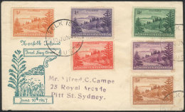 Cover Sent To Sydney On 10/JUN/1947 With Multicolored Postage Of 6 Different Stamps, VF Quality! - Norfolkinsel