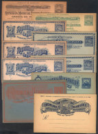 10 Old Unused Postal Cards, 2 Are Double (with Reply Paid), Very Thematic: Ships, Mountains, Maps, VF Quality! - Nicaragua