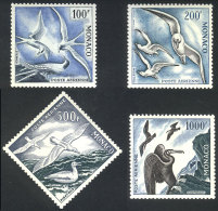 Sc.C41/C43 + C44a, 1955 Birds, Cmpl. Set Of 4 Values Perf 11, MNH, Very Fine Quality, Catalog Value US$465. - Luftfahrt