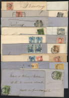 18 Folded Covers And Entire Letters (3 Or 4 Are Large Fragments) Posted Between 1858 And 1874, With Some Very... - Mexiko