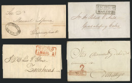 24 Folded Covers And Entire Letters Posted Between 1837 And 1870, With Very Attractive And Interesting Postal... - Messico