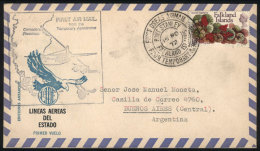 15/NO/1972 LADE First Airmail From The Temporary Aerodrome In Stanley To Comodoro Rivadavia, Excellent Quality! - Falklandeilanden