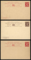 3 Unused Old Postal Cards, 2 Are Double, Excellent Quality! - Falkland