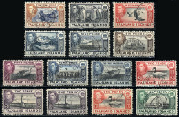 Sc.84/94, The First 14 Values Of The Set Lightly Used, VF Quality, Catalog Value US$140. - Falklandeilanden