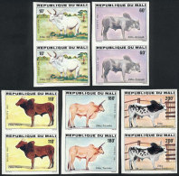 Yv.459/463, 1981 Fauna (zebu Cattle), Complete Set Of 5 Values, IMPERFORATE PAIRS, VF Quality! - Mali (1959-...)