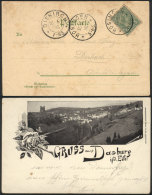 Postcard (Gruss Aus Dasburg) Franked With 5c. And Sent From HOSINGEN To DIEKIRCH On 10/JUN/1898, Very Fine Quality! - Autres & Non Classés