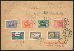 Sc.C1/C7, 1921 Complete Set Of 7 Values On A Cover Sent To Danzig, VF Quality! - Litauen