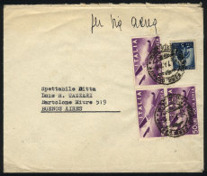 Airmail Cover Sent From Milano To Argentina On 3/JUL/1947 With Interesting Postage Of 155L., VF Quality! - Ohne Zuordnung