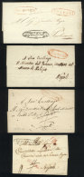 4 Old Folded Covers With Nice Pre-philatelic Marks, Fine General Quality, Low Start! - Zonder Classificatie