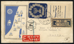 Sc.55, 1000p. With Tab And Sheet Margin, On A FDC Used In Haifa On 27/FE/1952, Very Nice! - Andere & Zonder Classificatie