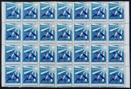 FIGHT AGAINST TUBERCULOSIS: 1966 Issue, Large Block Of 28 Cinderellas, MNH, Excellent Quality! - Iran