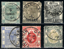 6 Old Stamps With Cancels Of CHINESE Cities: Shanghai, Tientsin And Amoy, Most Of VF Quality! - Other & Unclassified