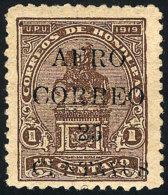 Sc.C10, 1925 25c. On 1c. Chocolate, With "CINTAVOS" Variety, Mint, VF And Rare! - Honduras