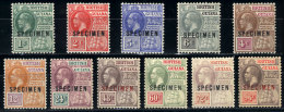 Sc.178 + Other Values, 11 Stamps Issued Between 1913 And 1927, All With SPECIMEN Ovpt., Mint No Gum, VF Quality! - Guayana Británica (...-1966)