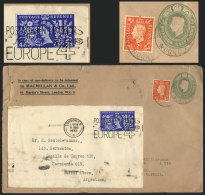 2 Covers Sent To Argentina In 1939 And 1953, Franked With Stamps With Commercial PERFINS: "MM" And "WD & S",... - Andere & Zonder Classificatie