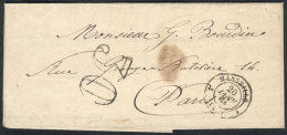 Folded Cover Sent From MARSEILLE To Paris On 20/JA/1864, Excellent Quality! - Autres & Non Classés