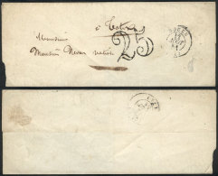 Folded Cover Sent From Rouen To Totes On 12/AU/1851, VF Quality! - Autres & Non Classés