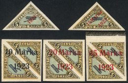 Sc.C2/C6, 1923 Set Of 5 Values Overprinted And Imperforate, VF Quality, Catalog Value US$134. - Estonie