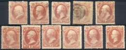 Sc.O83/O93, War Dept., Cmpl. Set Of 11 Values, Mint No Gum, Fine Quality (the 2c. Thinned - Not Considered In The... - Dienstmarken