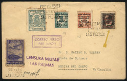 Cover Sent From Las Palmas To Medina Del Campo On 14/FE/1937 Wity Nice Postage And Censored, Fine Quality! - Altri & Non Classificati