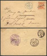 Cover Of The Presidency Of The Republic Franked By Sc.O4 With Overprint OFICIAL Applied By Hand, Sent To Paris,... - Ecuador
