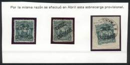 Sc.18, Provisional 10c. On 50c., 2 Examples Mint With Gum And Another One Used On Fragment Cancelled GUAYAQUIL... - Ecuador