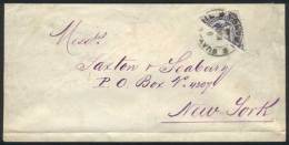 Cover Franked With BISECT 20c. (Sc.16), Sent From Guayaquil To New York On 9/MAR/1883, With Arrival Backstamp, VF... - Ecuador