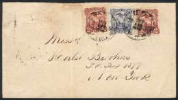 Cover Franked With 20c. (Sc.16) + 2c. X2 (Sc.13),sent From Guayaquil To New York On 20/AP/1889, With Arrival... - Equateur