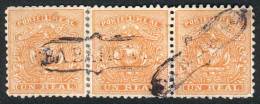 Sc.10, Used Strip Of 3 Cancelled BABAHOYO, VF. The Perforation Of The Left Stamp Is Almost Broken And Reinforced... - Ecuador