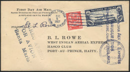 5/DE/1927 Santo Domingo - Port-Au-Prince (Haiti): First Flight By The West Indian Aerial Express, Signed By The... - Dominicaine (République)