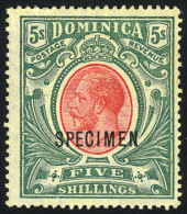 Sc.54, 1914 5S. With SPECIMEN Ovpt., Mint No Gum, VF Quality! - Dominique (1978-...)