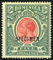 Sc.54, 1914 5S. With SPECIMEN Ovpt., Mint No Gum, VF Quality! - Dominica (1978-...)