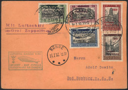 Card Franked With The Set Sc.C31/35, Flown By ZEPPELIN On 31/JUL/1932, Very Fine Quality! - Andere & Zonder Classificatie