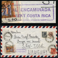 Cover Sent From Italy To San José (Uruguay) On 27/NO/1972, Sent By Mistake To San José (COSTA RICA),... - Costa Rica