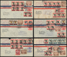 32 Covers Sent To Argentina Between 1939 And 1947, With Very Nice Postages And Interesting Postmarks, VF Quality! - Colombia