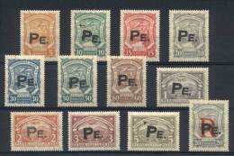 Scott CLPE1/CFLPE1, 1923 Complete Set Of 12 Values, Mint Never Hinged With Overprint In Intense Black, Excellent... - Colombie