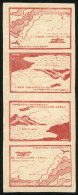 Yvert 11, 10c. Carminish Red (airplane And Mountains), Strip Of 4 Formed By Boths Types Printed In Tete-beche, 2... - Colombie