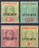 Sc.14 + 30 + 39 + 43, All With SPECIMEN Ovpt., Mint No Gum, VF Quality! - Kaimaninseln