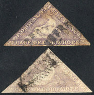 2 Classic Stamps Of 6p. Used, Fine To VF Quality, Scott Catalog Value US$480 Or More! - Cap De Bonne Espérance (1853-1904)