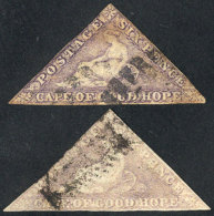 2 Classic Stamps Of 6p. Used, Fine To VF Quality, Scott Catalog Value US$480 Or More! - Capo Di Buona Speranza (1853-1904)