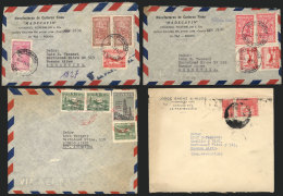 7 Covers Sent To Argentina In The 1950s, Including Good Postages And One With Bisect Stamp, VF General Quality! - Bolivia