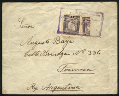 Cover Sent To Argentina On 19/NO/1936 With Interesting Postage That Includes A Bisect Stamp! - Bolivia